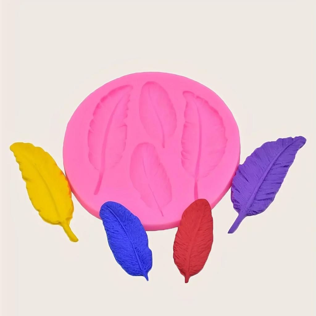 Перья Силиконовая форма для торта Кекс Фондант Форма Инструменты для украшения торта Шоколад Мастика Форма Полимерная глина Форма для конфет