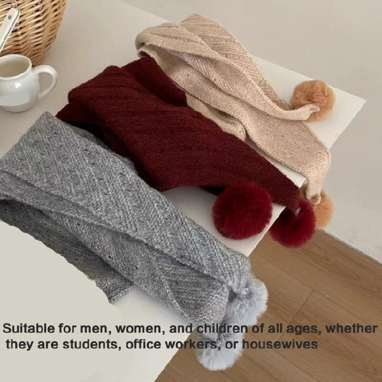 Теплый шарф с помпонами для домашнего офиса, украшение для рубашки, многофункциональный шарф-накидка для отдыха на природе, накидка на плечи