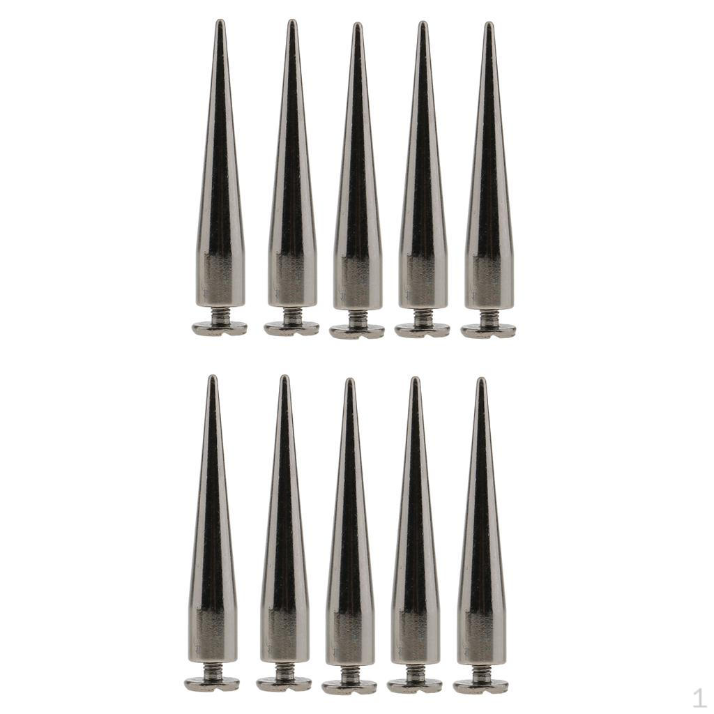 10 заклепок с конусом для одежды в стиле панк из кожи и кожи