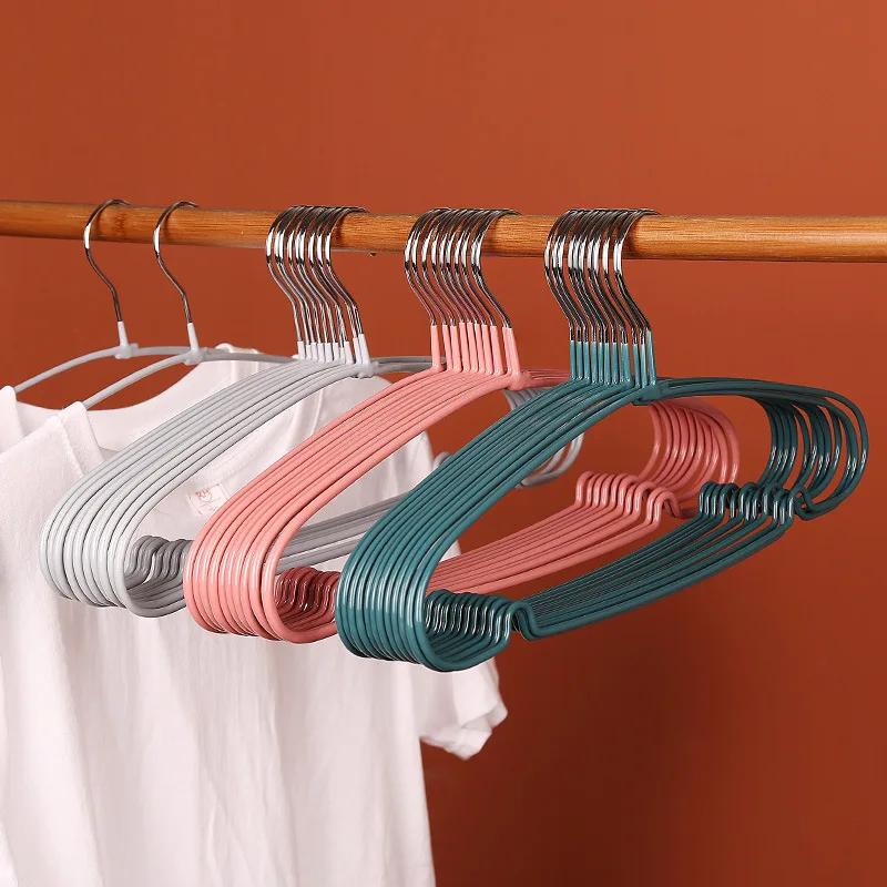 10PCS Simple Clothes Hanger Non Slip Dormitory Household Clothes Hanging To Prevent Clothes Deformation Storage