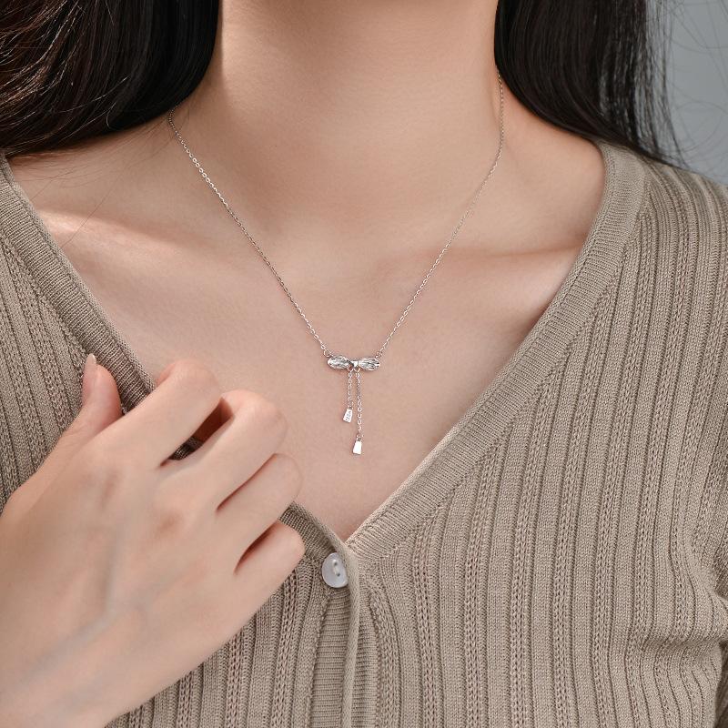 Ожерелье с кисточками и галстуком-бабочкой для женщин с изысканным темпераментом, универсальное и роскошное, высококачественная цепочка на ключицу, новинка