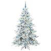Artificial Foldable Christmas Tree White 180 cm PVC and Steel