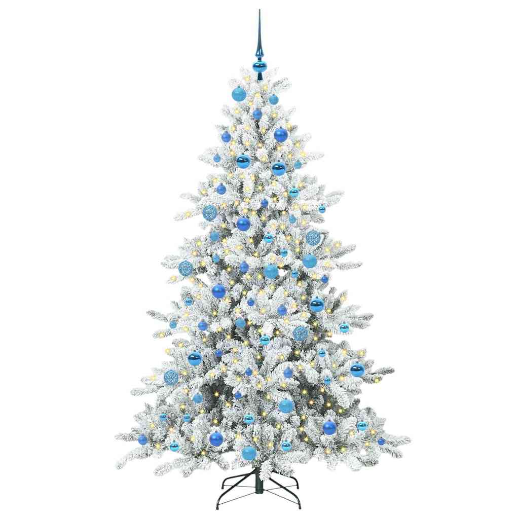 Artificial Foldable Christmas Tree White 180 cm PVC and Steel