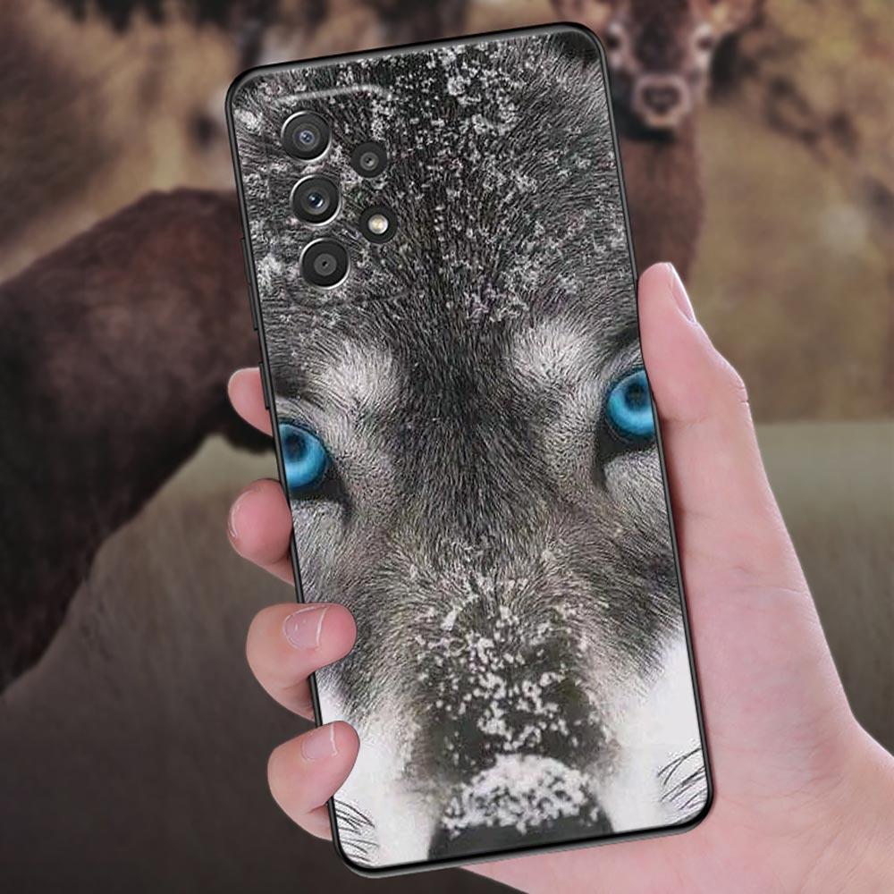 Чехол для телефона Волк Лев Кот для Samsung Galaxy A57 A56 A37 A55 A36 5G A26 A54 A52 A35 A34 A25 A17 A16 A15 A07 A06 Мягкий чехол