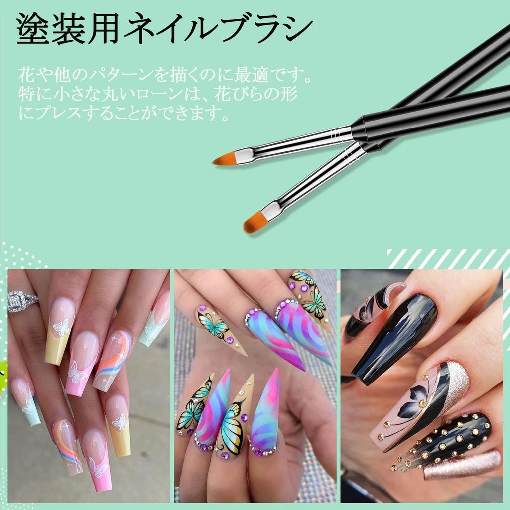 Saviland Gel Nail Brush Nail Brush Gel Nail Painting Nail Design Nail Art High Quality Dot Nail Brush Nail Art Brush Set of 6 Set, Set, Brush, Brush,