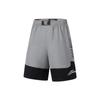 Letter Print Color Block Elastic Waist Straight Leg Quick-Dry Sports Shorts Men Bottoms Shark-Grey Black AAPT045-9