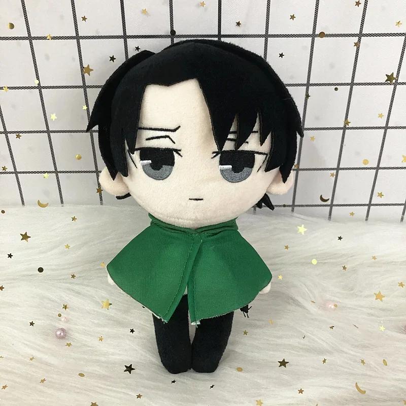 Anime Attack on Titan Plush Toys Levi Eren Mikasa Plushie Pillow Kawaii Cosplay Collection Green Stuffed Dolls Christmas Gifts