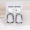 Square Long Hanging Earrings for Women Colorful Enamel Geometric Statement Dangle Earrings Girls Drop Earrings pendientes