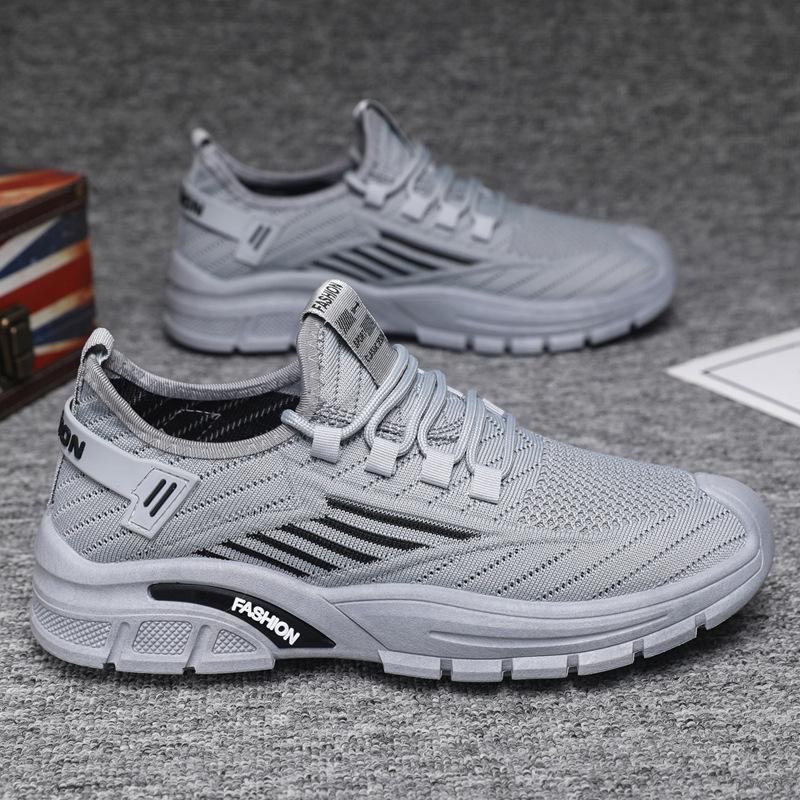 Мужские кроссовки модные весенне-летние новые сетчатые дышащие повседневные туфли модные легкие спортивные туфли