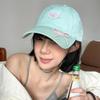 Popular spring and summer bowknot baseball cap for women, makes the face look smaller, fresh green hat, sun protection hat, sunshade hat