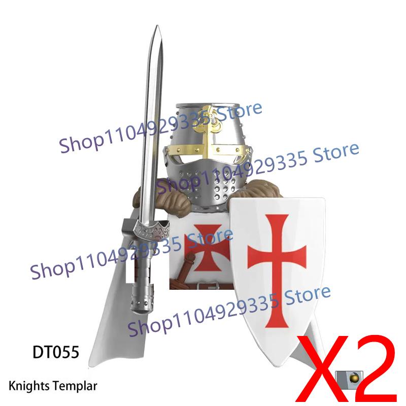 Medieval Castle Figure Building Blocks Crow Serpent Soldier Greek Roman Crusader Knights Templar Compatible Bricks Toys Gift Z03