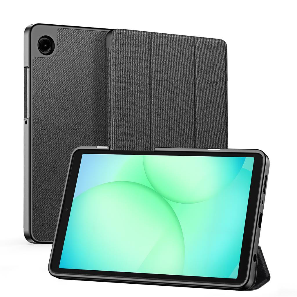 For Samsung Galaxy Tab A9/Galaxy Tab A11 Case DUX DUCIS Domo Series Tri-fold Stand PU Leather Tablet Cover