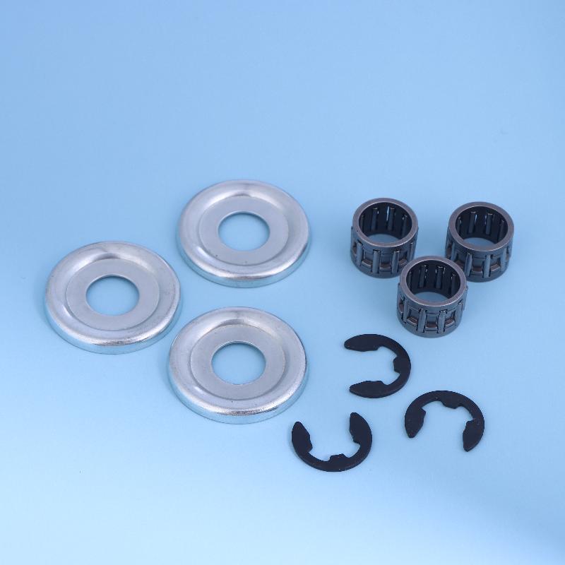 1/3Комплект Игольчатый подшипник Замена Сцепление Шайба Стопорное кольцо Для Stihl Ms180 Ms250 Ms170 Ms230 Игольчатый роликовый подшипник Шайба