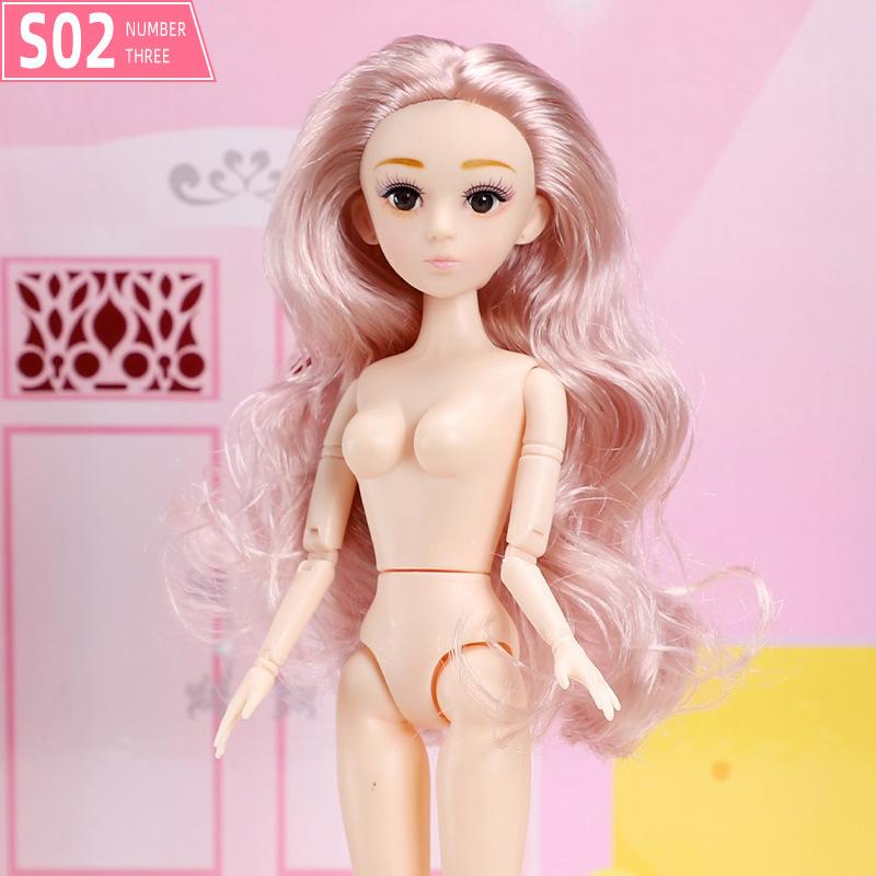 30 см 26-сочлененная BJD кукла-принцесса для девочек, обнаженные части тела, куклы с волосами, детские игрушки, кукла для девочек