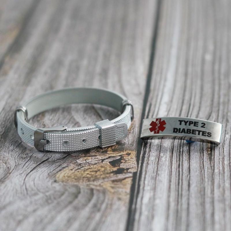 Медицинские браслеты для экстренных случаев Браслет с медицинской сигнализацией Браслет на запястье из нержавеющей стали