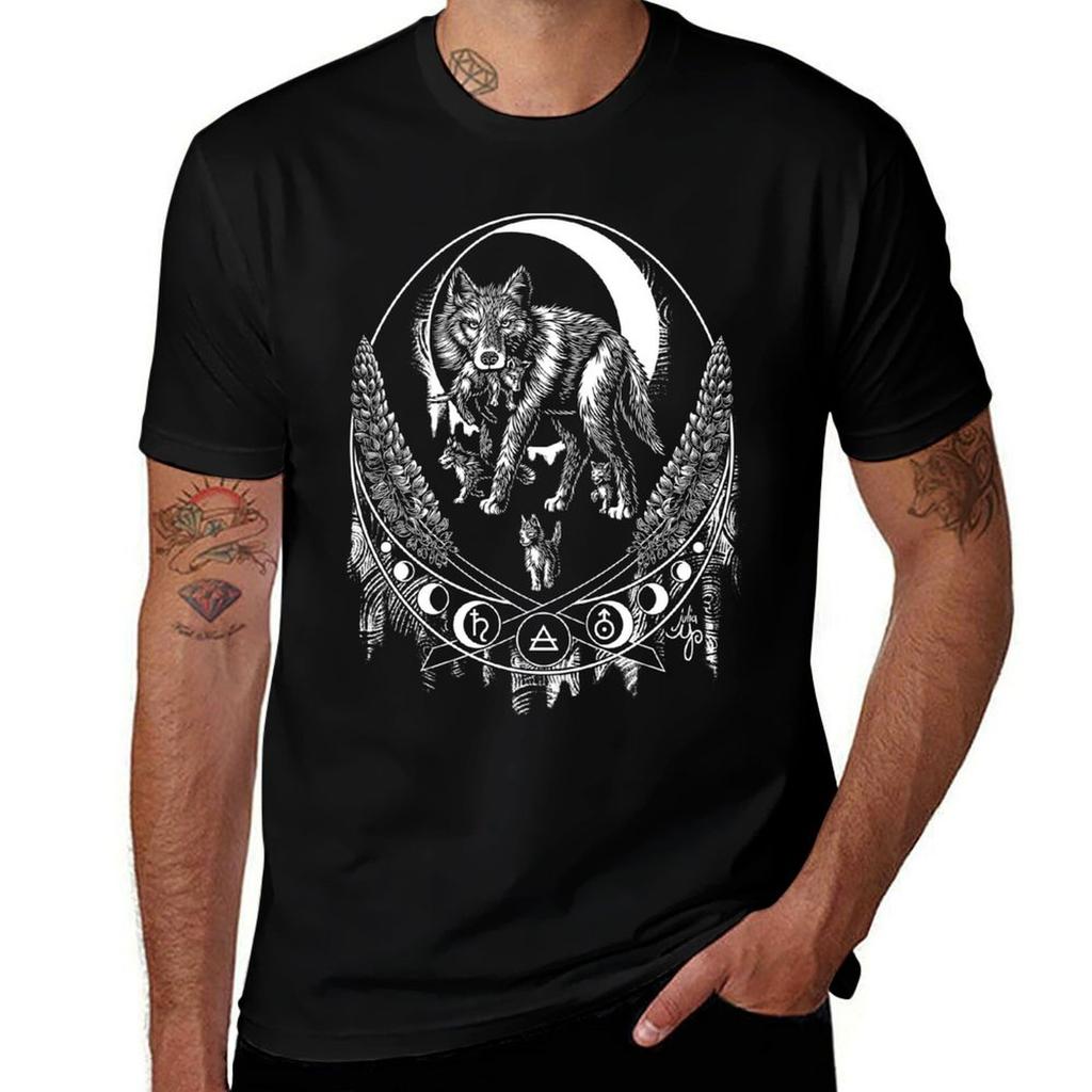 Zodiac Wolves And Lupines Tshirt Plus Size Loose Short Sleeve Top