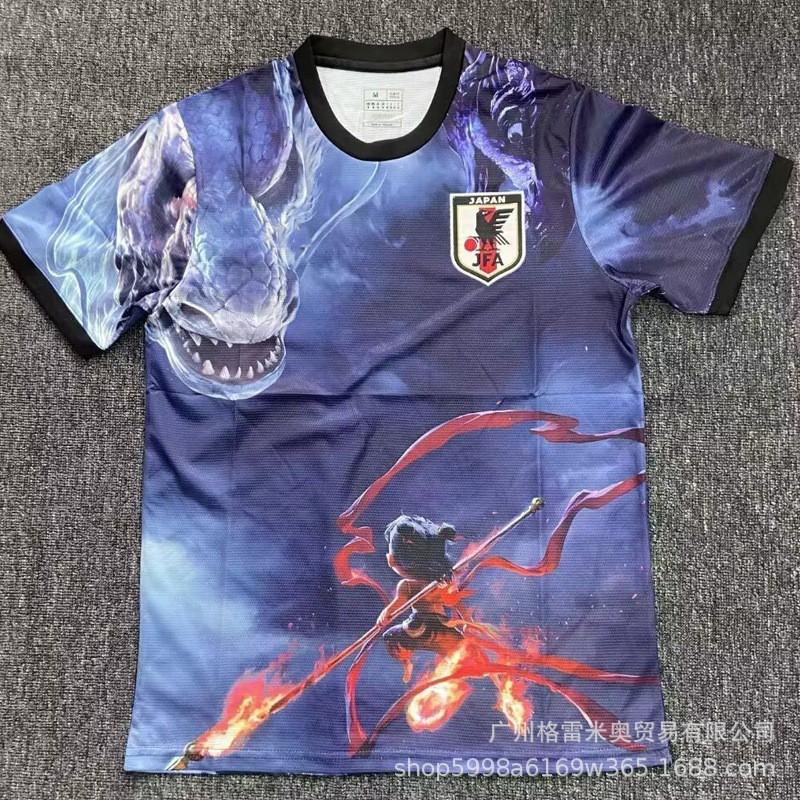 Japan Football Team Jersey Adult Kids Short Sleeve Quick Dry Breathable Sports Shirt Training Running