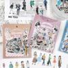 Journamm 40pcs/pack Kawaii Washi Stickers Journaling Stationery DIY Scrapbooking Decor Photo Album Creative Materials Stickers