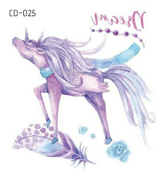 Водонепроницаемые детские забавные наклейки-татуировки с единорогами и животными