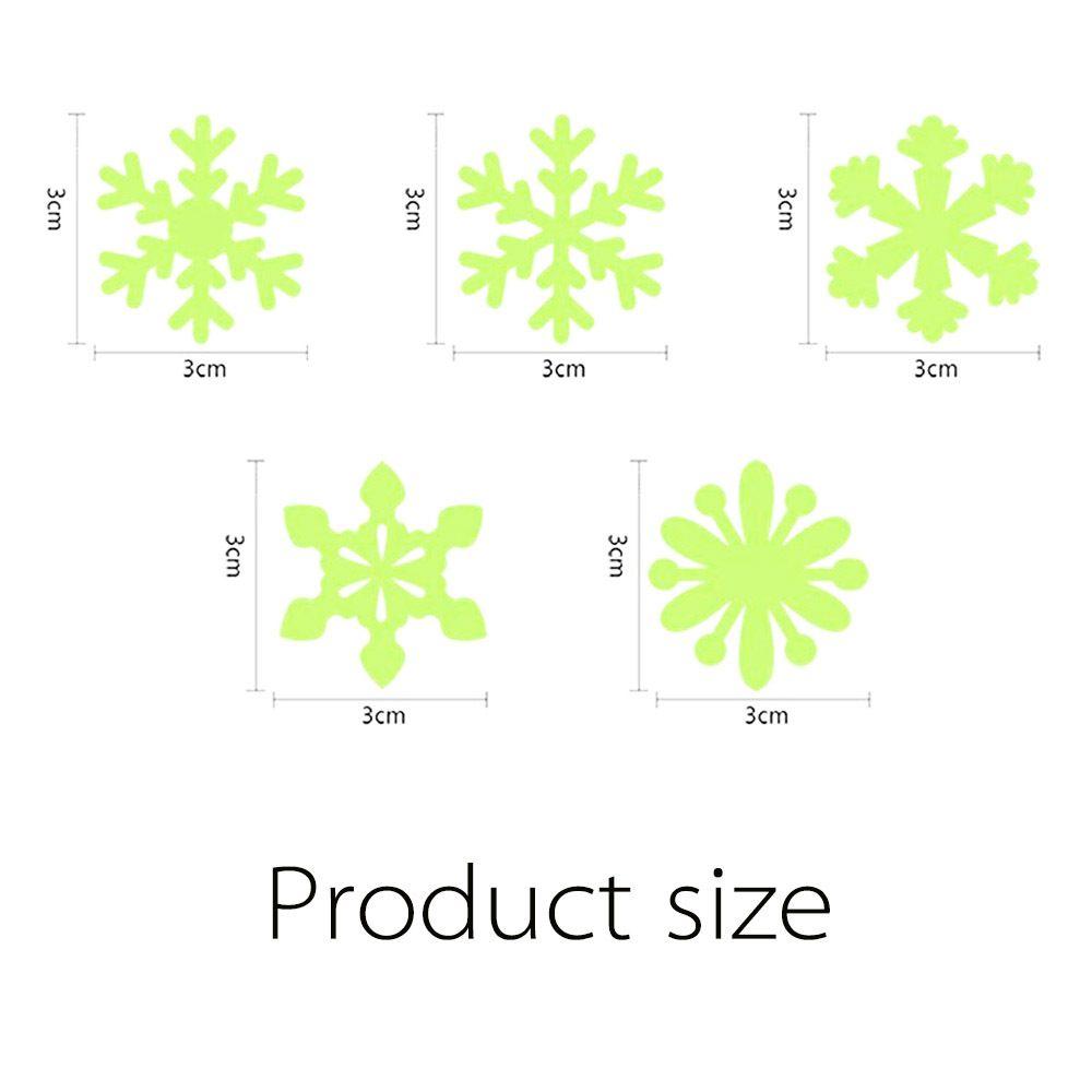 Bedroom Dormitory Decoration Christmas Stickers Wall Stickers Fluorescent 3D Luminous Snowflake