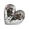 Contemporary Heart Shaped Ceramic Statue Ornament for Living Room with Ceramic and Symbolic Love Meaning