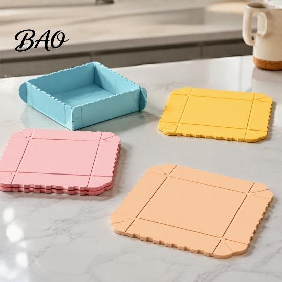 Heat Resistant Pot Holder Foldable Silicone Magnetic Mat, Hot Pad, Portable Waterproof Table Mat Non-slip Trivet for Kitchen Dining And Camping Picnic
