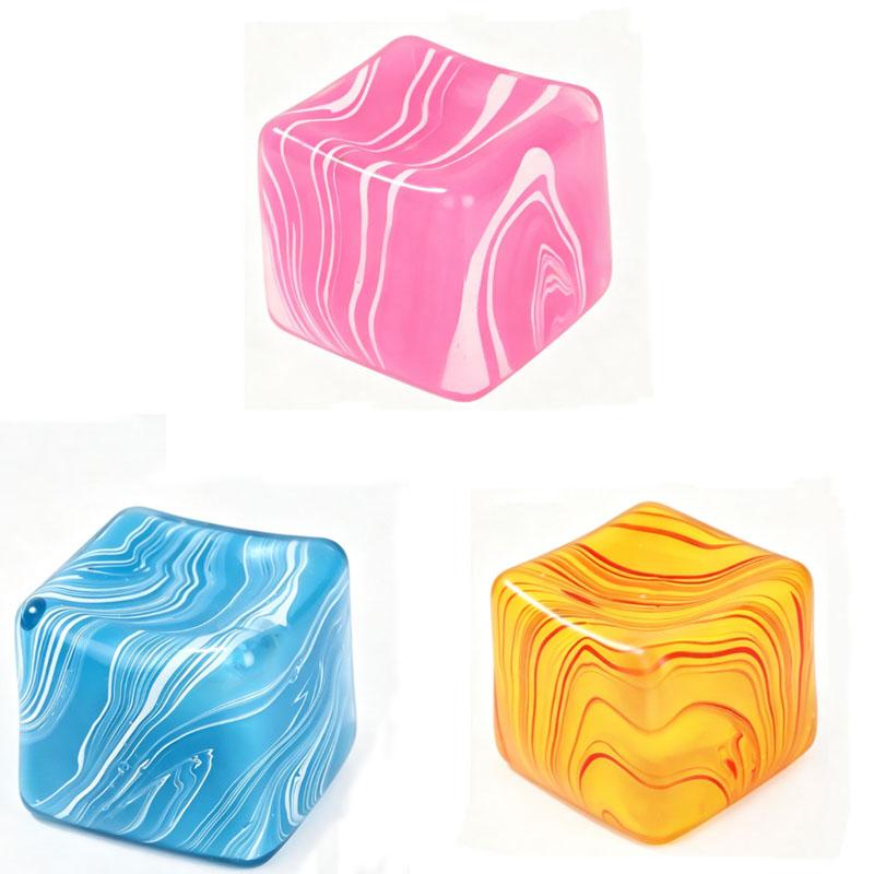 Maltose Stress Relief Toy Cube Sensory Fidget Toy Slow Rebound Soft and Glutinous Filled with Gel Stretchable Ice Cube Anxiety Relief