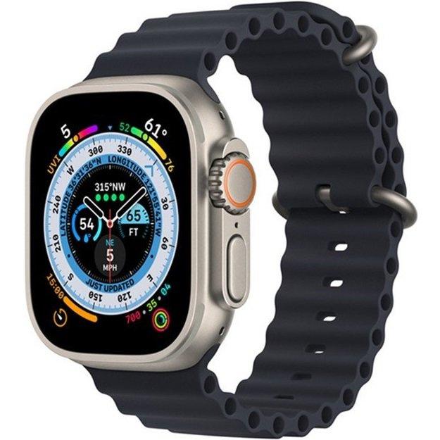 Silicone Strap for Apple Watch 1/2/3/4/5/6/7/8/9/10/11/SE Ultra 1/2/3 42/44/45/46/49mm, Gray
