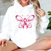 Unisex Pink Ribbon Butterfly Halloween Design Hoodies Breast Cancer Awareness Graphic Hooded Sweatshirts Long Sleeve Tracksuits Gifts