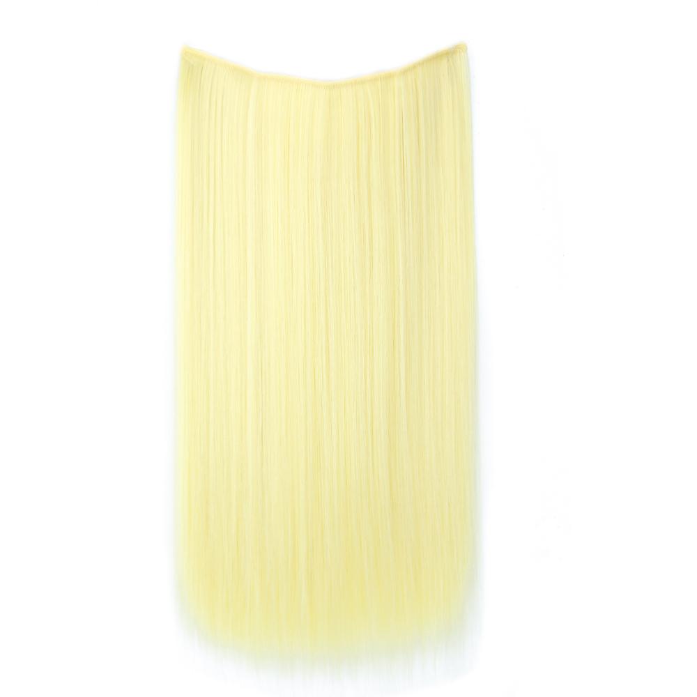 MISS WIG Женские длинные прямые невидимые волосы для наращивания из синтетического волокна, натуральный шиньон, рыбья линия, повседневная одежда, волосы для косплея