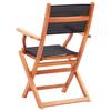 Garden Chairs 4 pcs Foldable Solid Eucalyptus Wood & Textilene