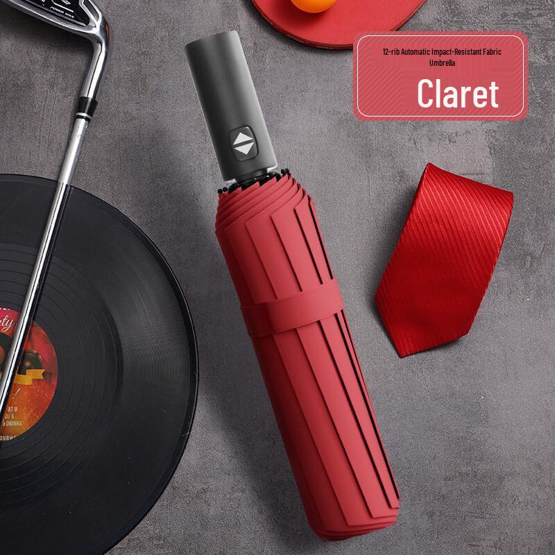 WH Fully Automatic Folding Umbrella for Rain and Sun