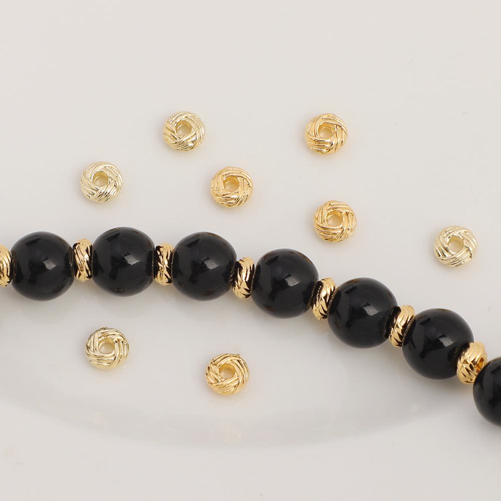 Позолоченные 14 карат витые бусины для изготовления ювелирных изделий, ожерелий и браслетов, разделители