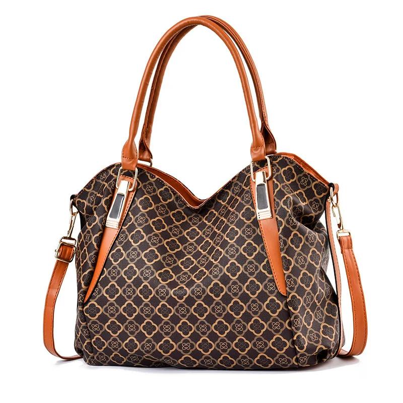 Роскошная брендовая дизайнерская женская сумка, модная новая сумка через плечо с принтом, большая вместимость, классическая ретро-сумка через плечо, женская сумка-тоут