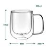 VKCHEF Двойная стеклянная чашка 300 мл Двойная термостойкая стеклянная кружка Чайная чашка Стакан с термоизоляцией Эспрессо Коктейль Напиток Чай Кофейная чашка