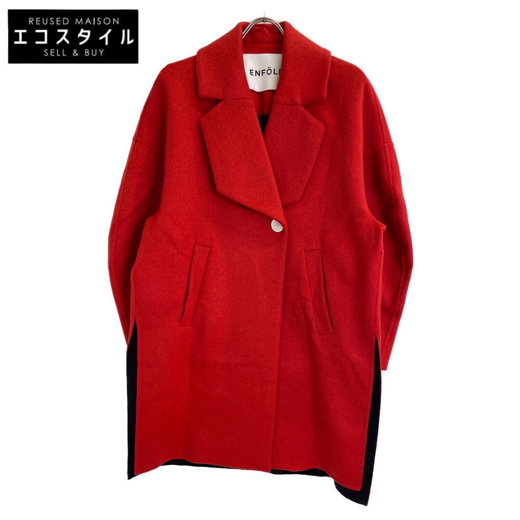 ENFOLD 23 Years Red Wool Coat WOOL COAT Coat 36 RedUsed