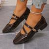 Women Simple and High-quality High Heel Square Toe Casual 2025 High Quality Ladies Shoes Buckle Strap Solid Fashion