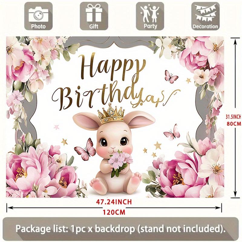 1pc Floral Party Backdrop - Studio Photo Prop