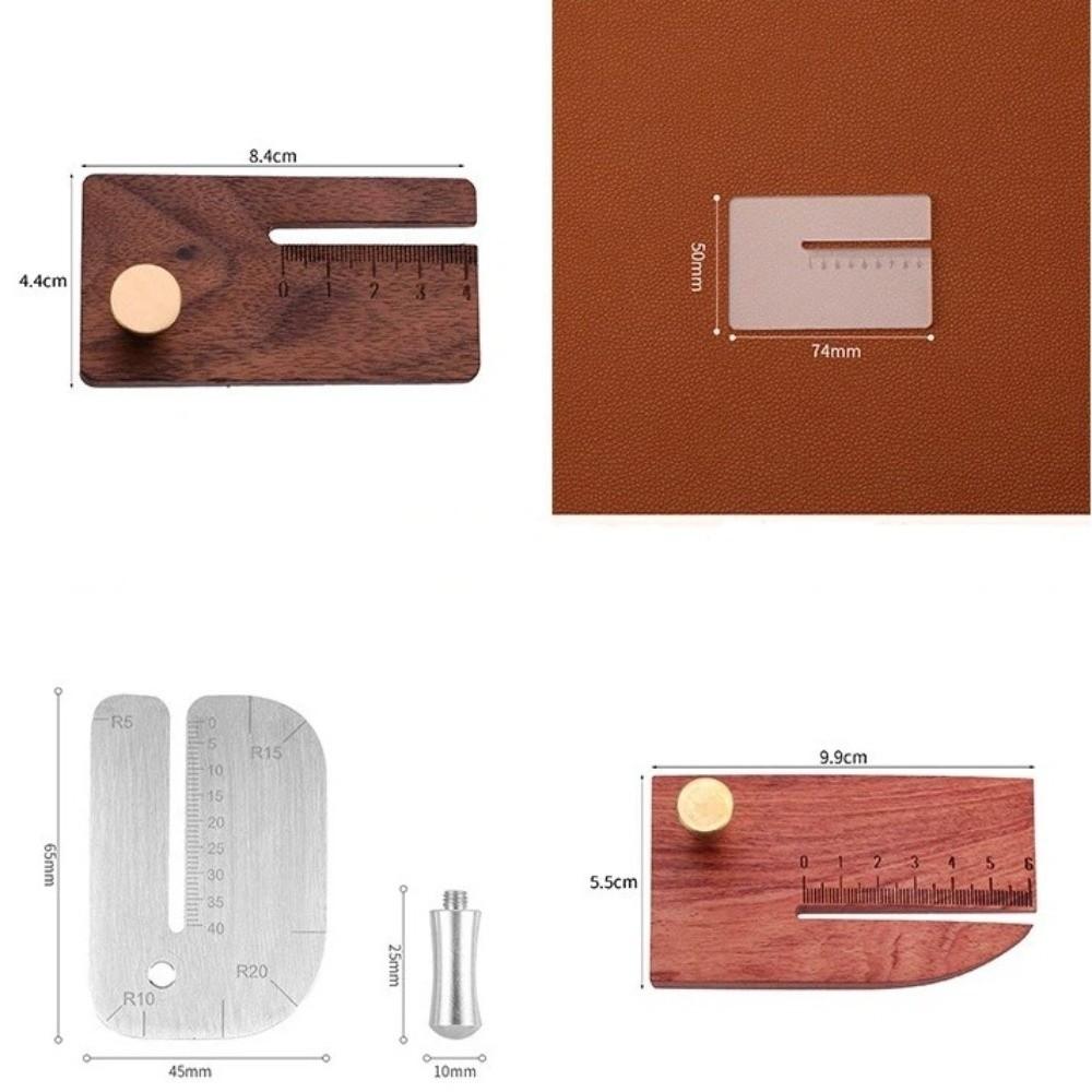 Multifunctional Wooden Leather Chopper Stainless Steel Punching Auxiliary Tool