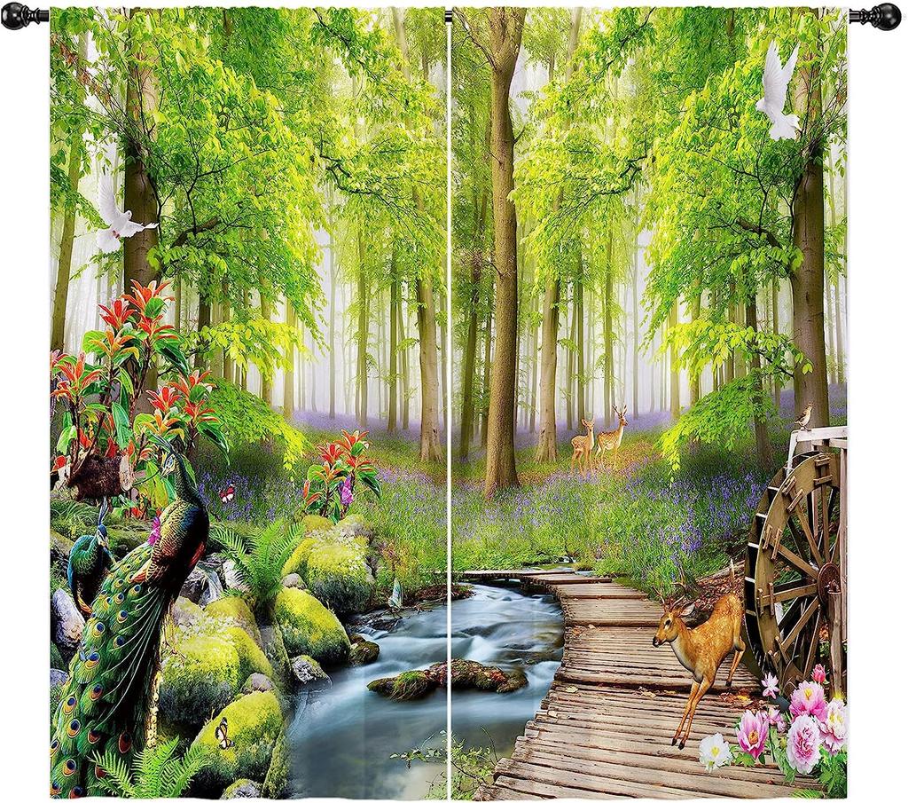 Spring White Floral Butterfly Curtain for Adult Children Bedroom Decoration Living Room Hanging Cloth Treatment Curtains