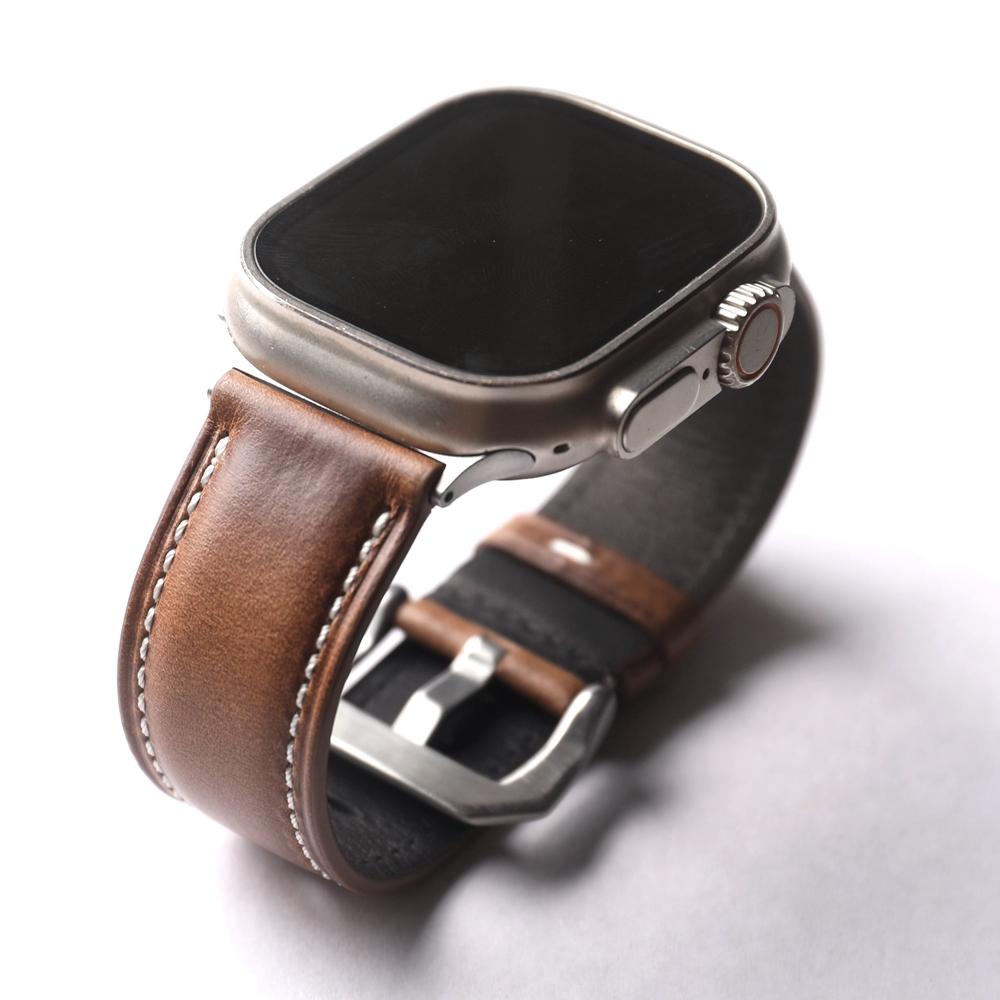 Классический ремешок ручной работы из натуральной кожи из США, Чикаго, для iWatch, Apple watch Ultra2 49 мм, 46 мм, 45 мм, S10 S9, мягкий мужской браслет в винтажном стиле