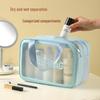Women's Waterproof Large-Capacity Travel Makeup Bag with Wet/Dry Separation and Transparent Swim Compartment