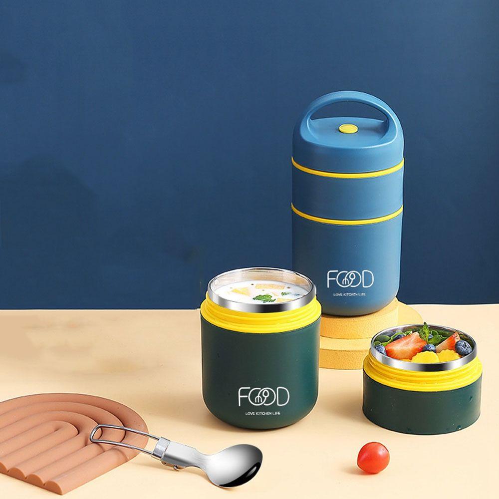 Steel Vacuum Reusable Thermal Insulated Thermos Containers Lunch Bag Lunch Box Food Warmer