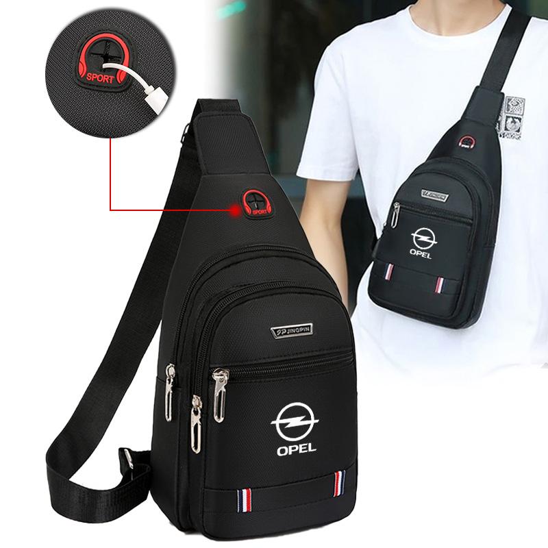 Leisure Car Small Backpack One-shoulder Messenger Bag Chest Bag For Opel Insignia Corsa Zafira Mokka Grandland Antara Ampera OPC