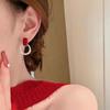 2023 Новые серьги с геометрическим дизайном Minors Design Sense в стиле ретро, ​​европейские французские серьги, украшения в виде колец, универсальные, темпераментные сетчатые красные серьги для женщин