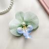 Women Korean Cloth Floral Pearl Hair Clip Sweet Phalaenopsis Flower Hairpin Female Headdress