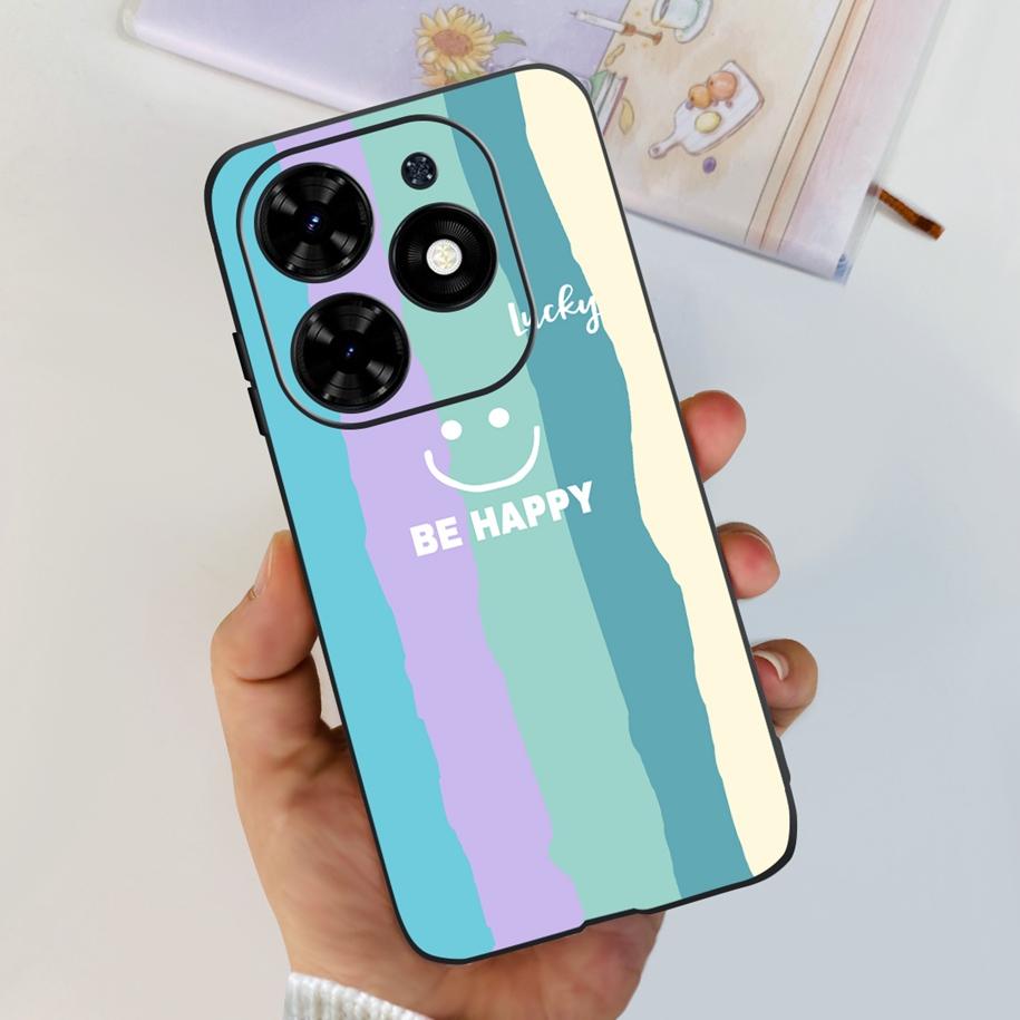 Чехол для Tecno Spark Go 2024 Популярный Цветок Астронавт Capa Силиконовый Мягкий Чехол для Tecno SparkGo 2024 BG6 Ударопрочный Корпус Телефона