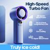 1PC Portable Handheld Turbo Fan 100 Wind Speeds Adjustable Mini Personal Fan Battery Operated Electric Eyelash Fan