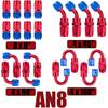 20 шт. 4AN 6AN 8AN 10AN 12AN 8x0° 4x45° 4x90° 4x180° Градусов Поворотные Конечные Фитинги Шланга Адаптер Для Трубки Топливной Масляной Линии CPE Заглушка NPT
