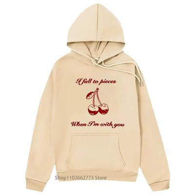 Лана Дель Рей Толстовка с капюшоном с вишней и длинными рукавами Пуловер с принтом знаменитой певицы Забавная толстовка с героями мультфильмов Y2k Sudadera High Street